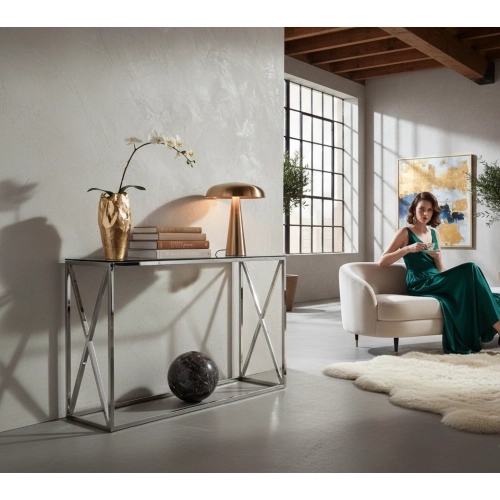 SKD-87 KONSOLA LOFT INDUSTRIALNA STAL CZARNA STAL NIERDZEWNA INOX